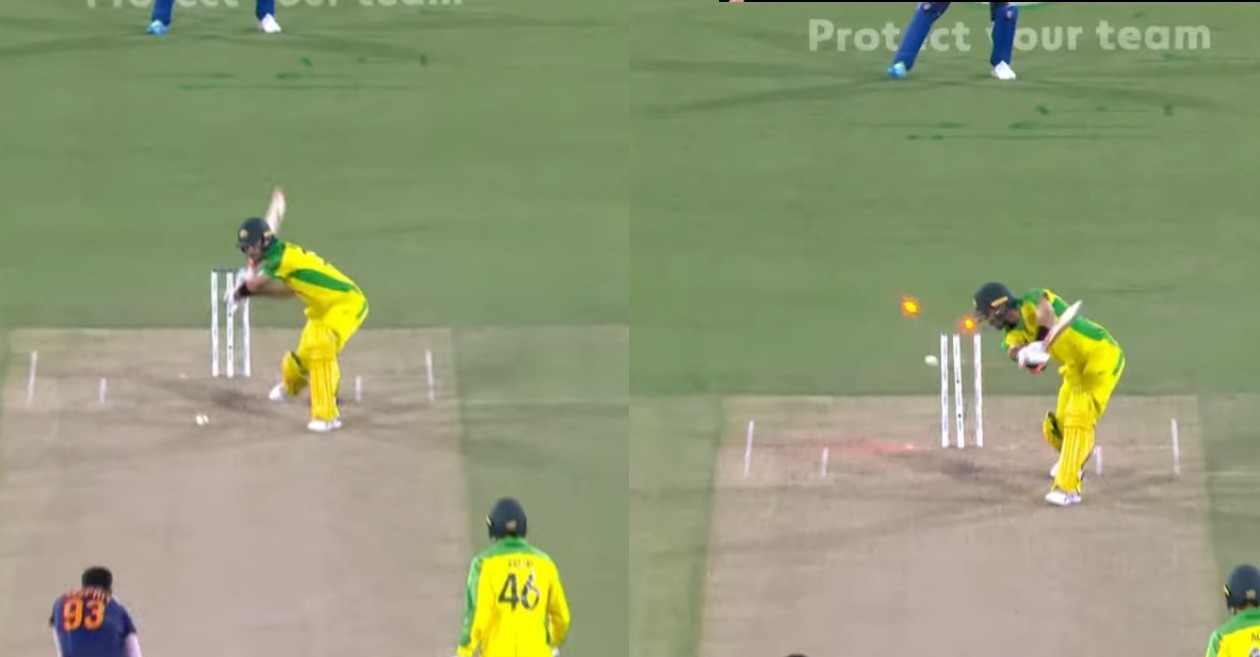 AUS vs IND – WATCH: Jasprit Bumrah cleans up Glenn Maxwell with an inch-perfect yorker in 3rd ODI