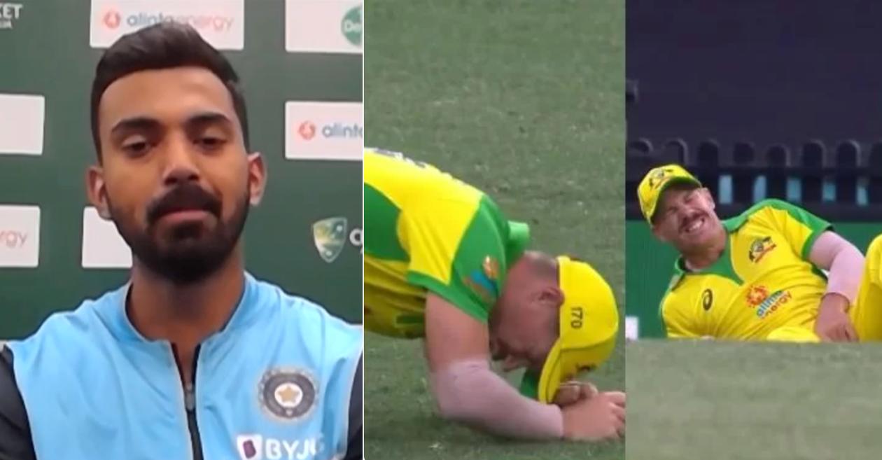 AUS v IND: KL Rahul jokes on David Warner’s injury; fans come up with mixed reactions
