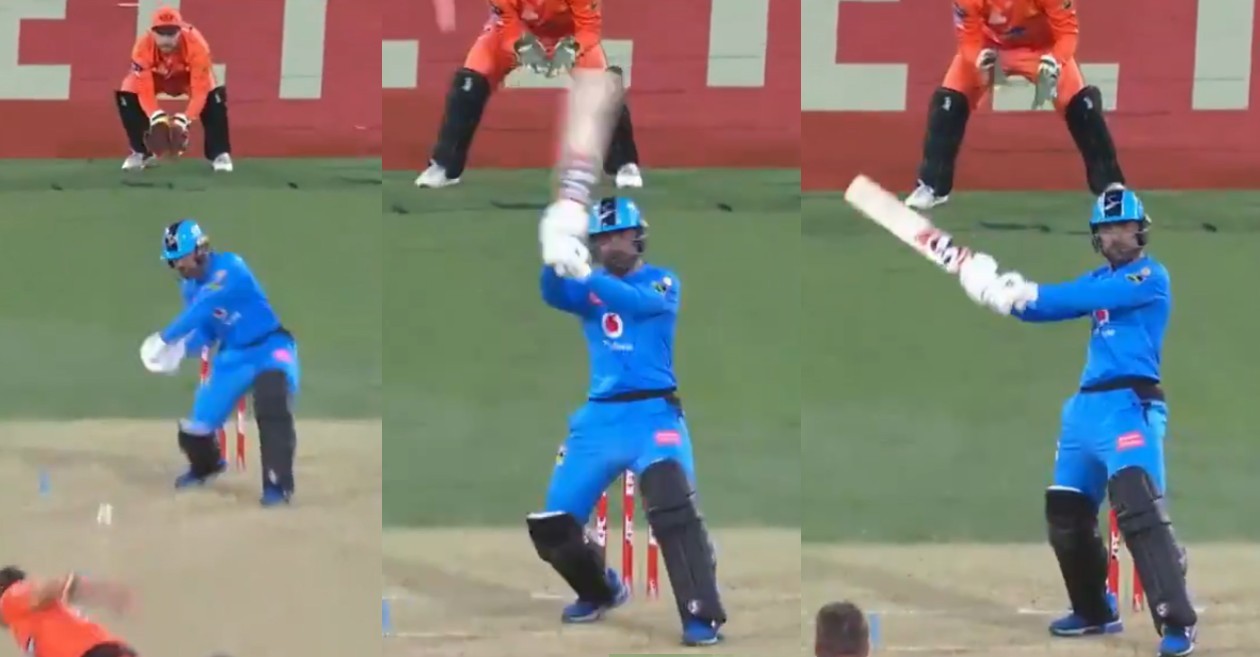 WATCH: Rashid Khan smacks MS Dhoni-style helicopter shot for Adelaide Strikers in BBL 10