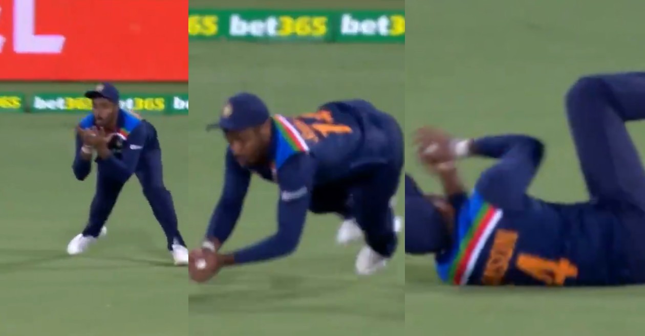 AUS vs IND – WATCH: Sanju Samson grabs a phenomenal catch to remove Steve Smith in 1st T20I
