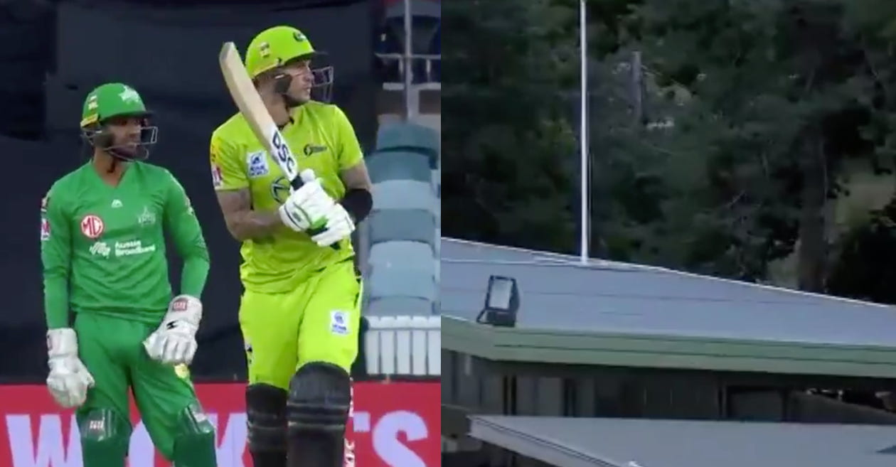 WATCH: Alex Hales hits the ball out of Manuka Oval twice during his fastest fifty in BBL history
