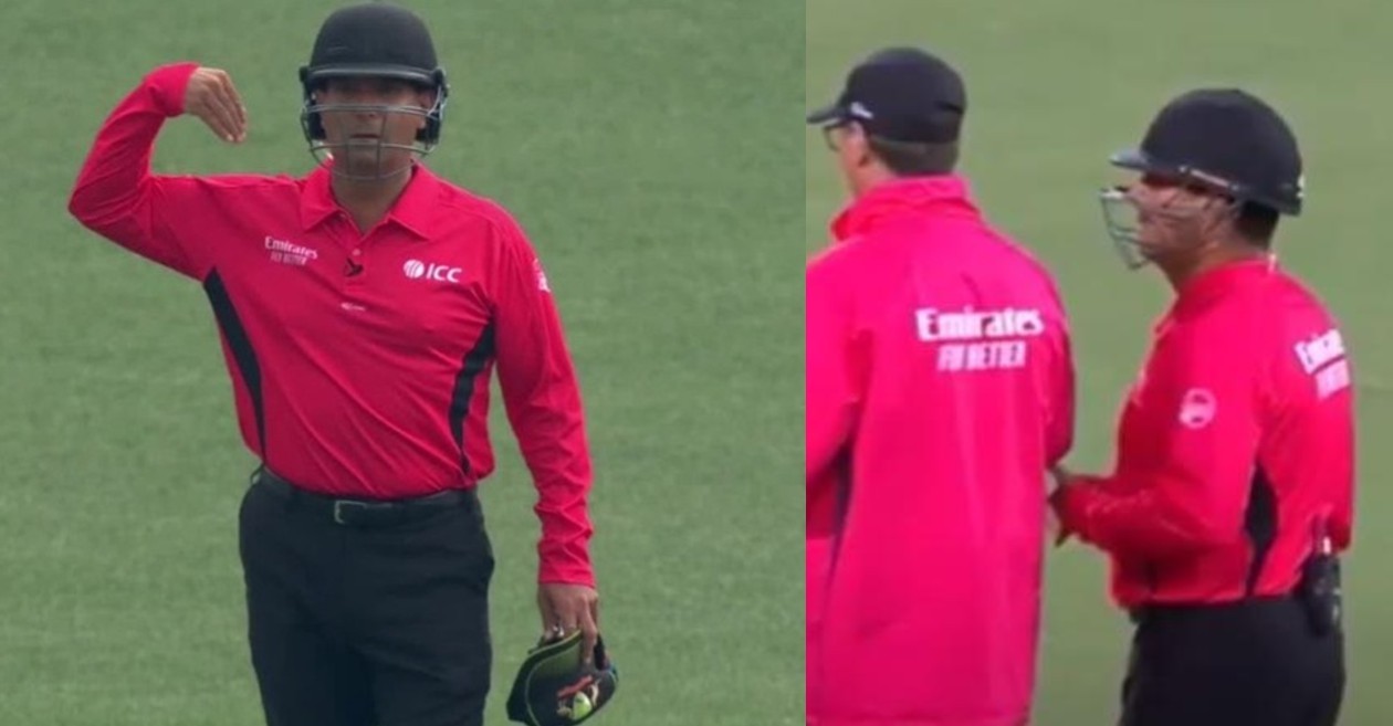 AUS vs IND: Reason why umpire Gerard Abood was spotted wearing a helmet in the 3rd T20I
