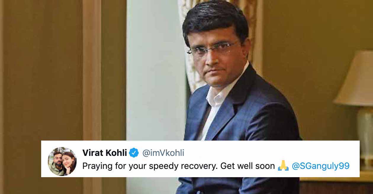 Virat Kohli and other crickets wish speedy recovery to Sourav Ganguly after former captain rushed to hospital