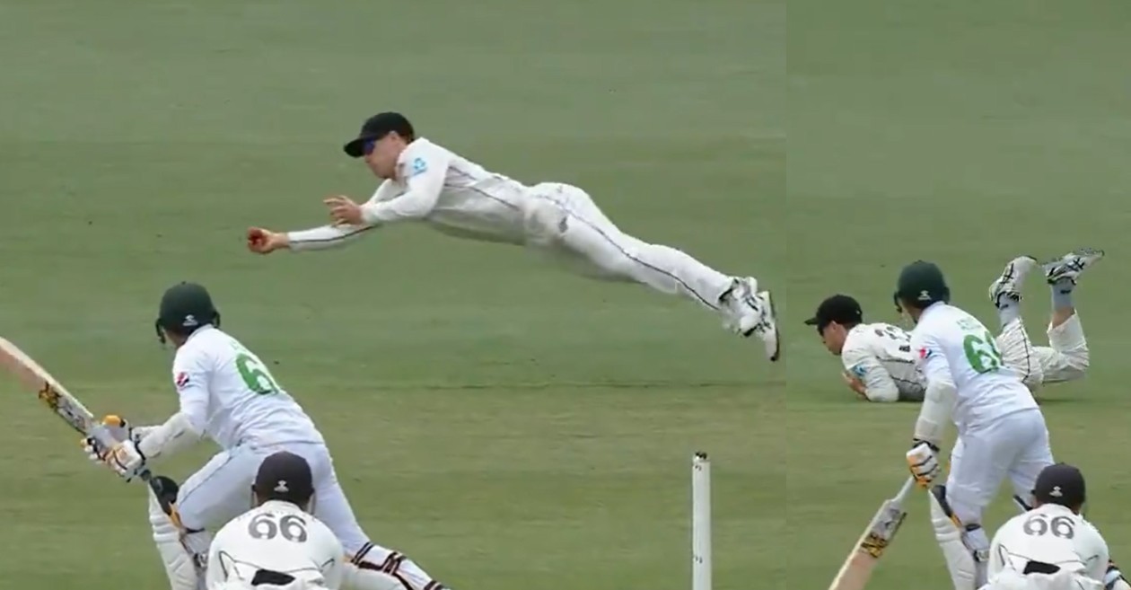 Will Young takes a brilliant catch