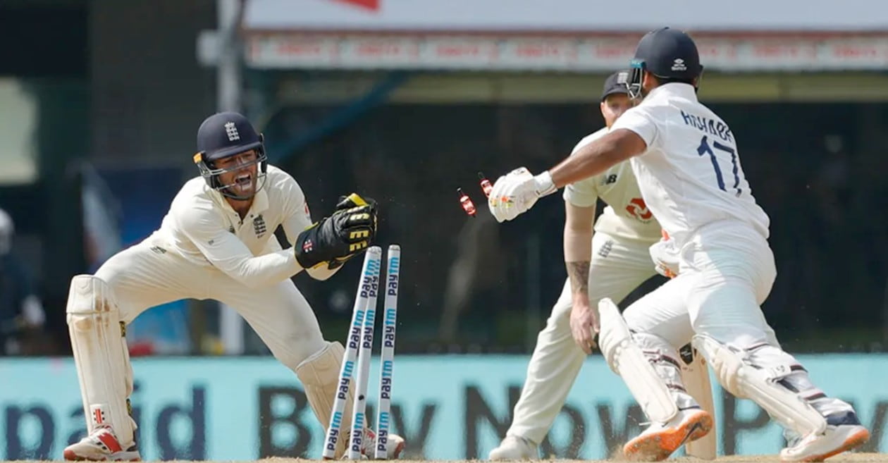 Ben Foakes stumps Rishabh Pant in second Test