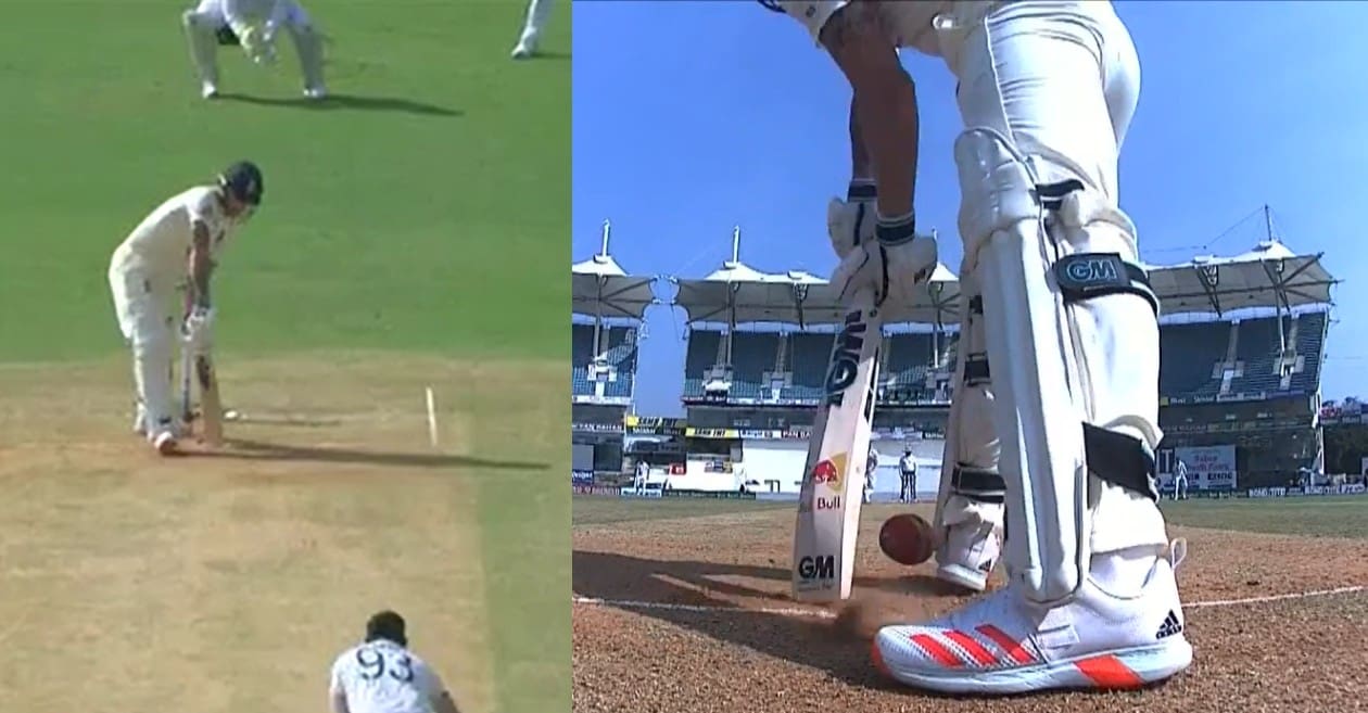 Jasprit Bumrah bowls a perfect yorker to Ben Stokes