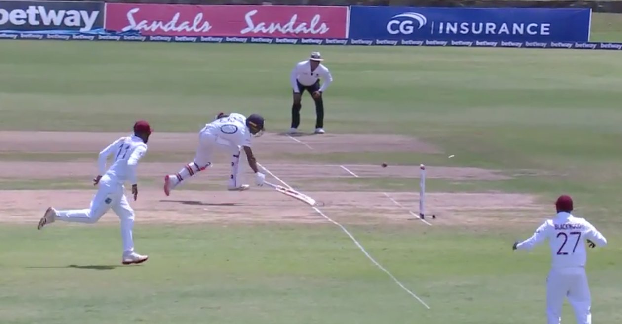 WI vs SL – WATCH: Kraigg Brathwaite shows lightning-fast speed to run out Oshane Fernando