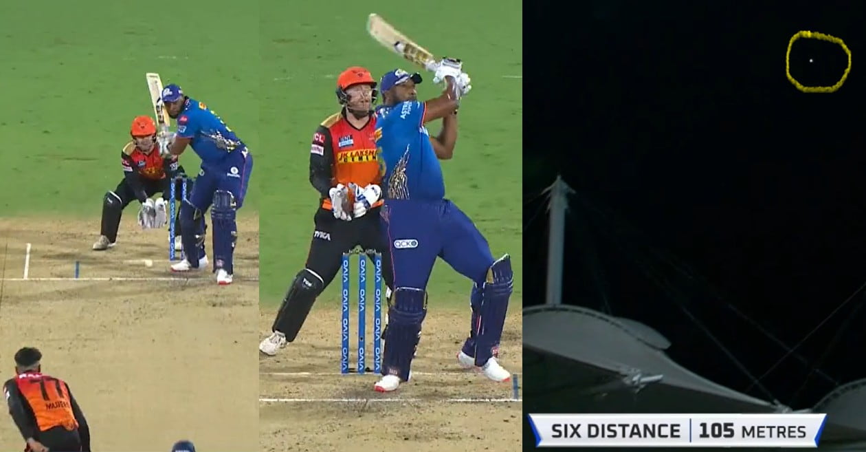 IPL 2021: Kieron Pollard hits a gigantic 105m six against Sunrisers Hyderabad in Chennai – WATCH