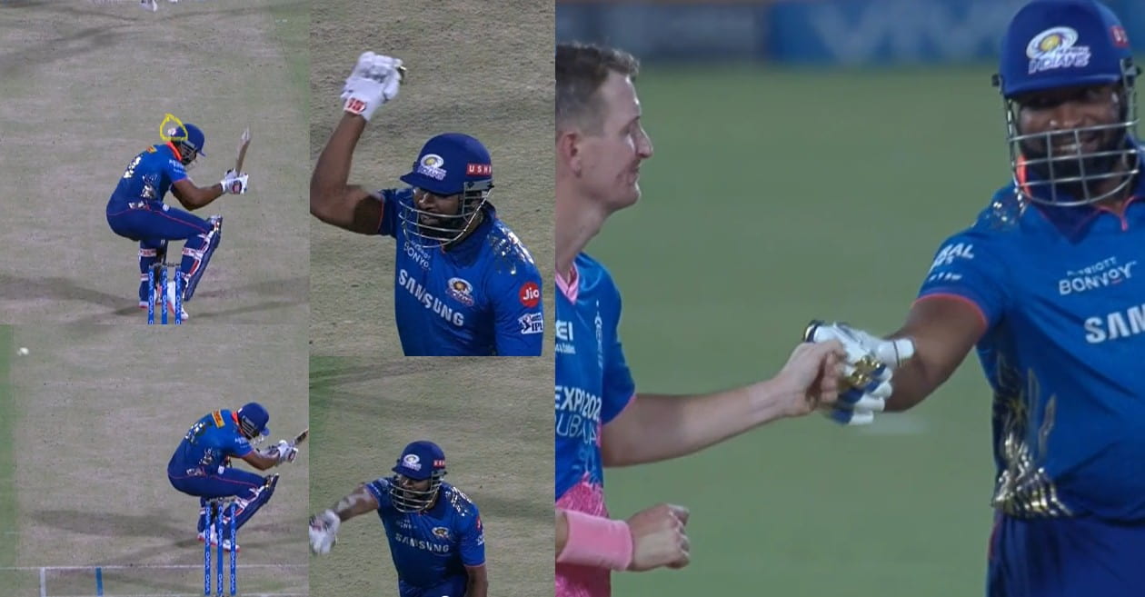 IPL 2021: WATCH – Kieron Pollard’s sidesplitting reaction after Chris Morris’ bumper hits his helmet