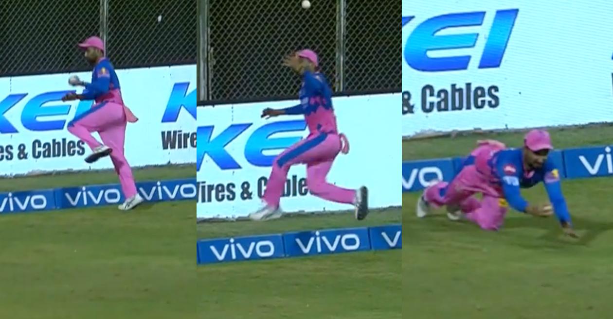 IPL 2021: WATCH – Rahul Tewatia takes a stunning catch on boundary line to dismiss KL Rahul