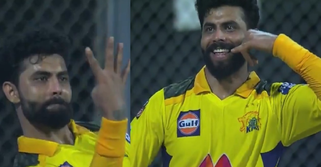 IPL 2021: WATCH – Ravindra Jadeja’s hilarious reaction after grabbing his fourth catch against RR