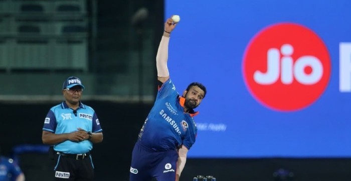 Rohit Sharma bowling