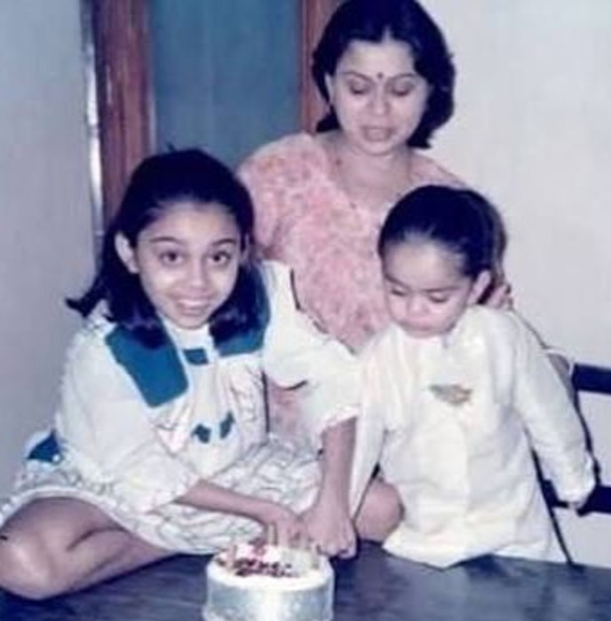 Bhawana with Virat in childhood