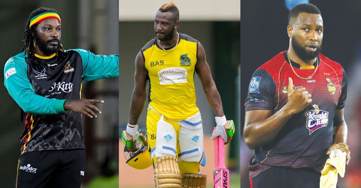 Chris Gayle, Andre Russell, Kieron Pollard