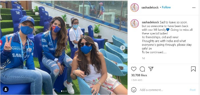 Sasha's Instagram Post