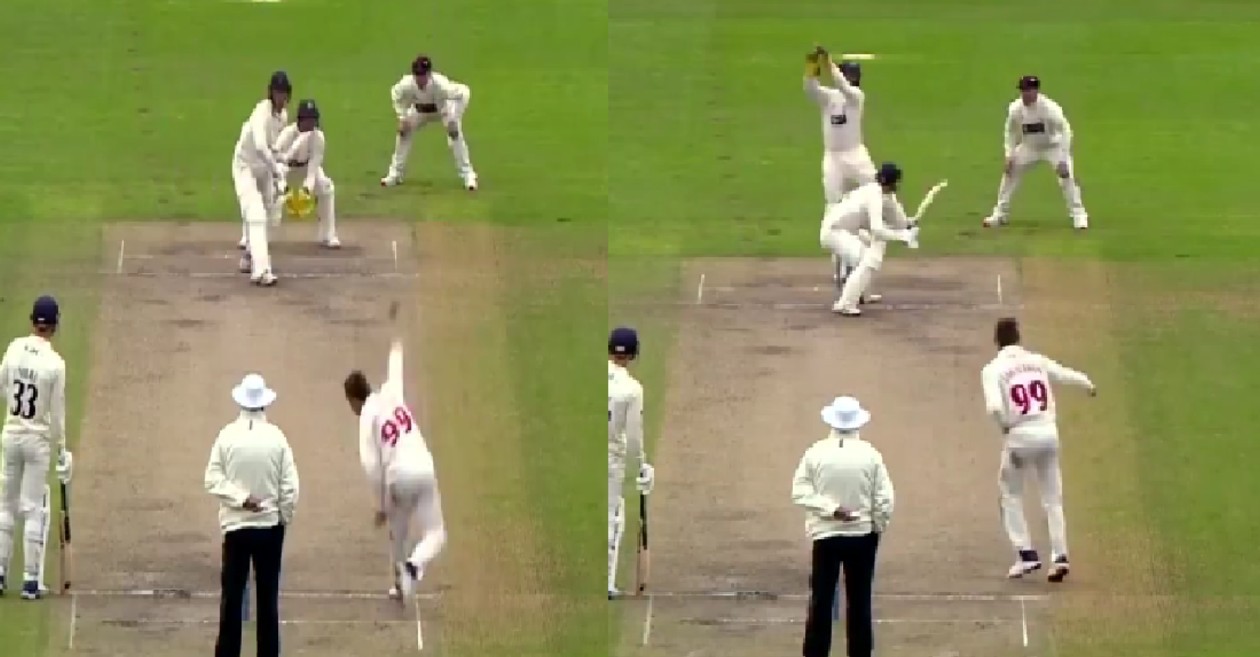 WATCH: Marnus Labuschagne surprises everyone with his leg-spin bouncer against Lancashire