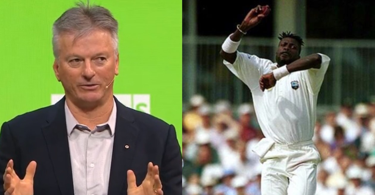 Steve Waugh and Curtly Ambrose