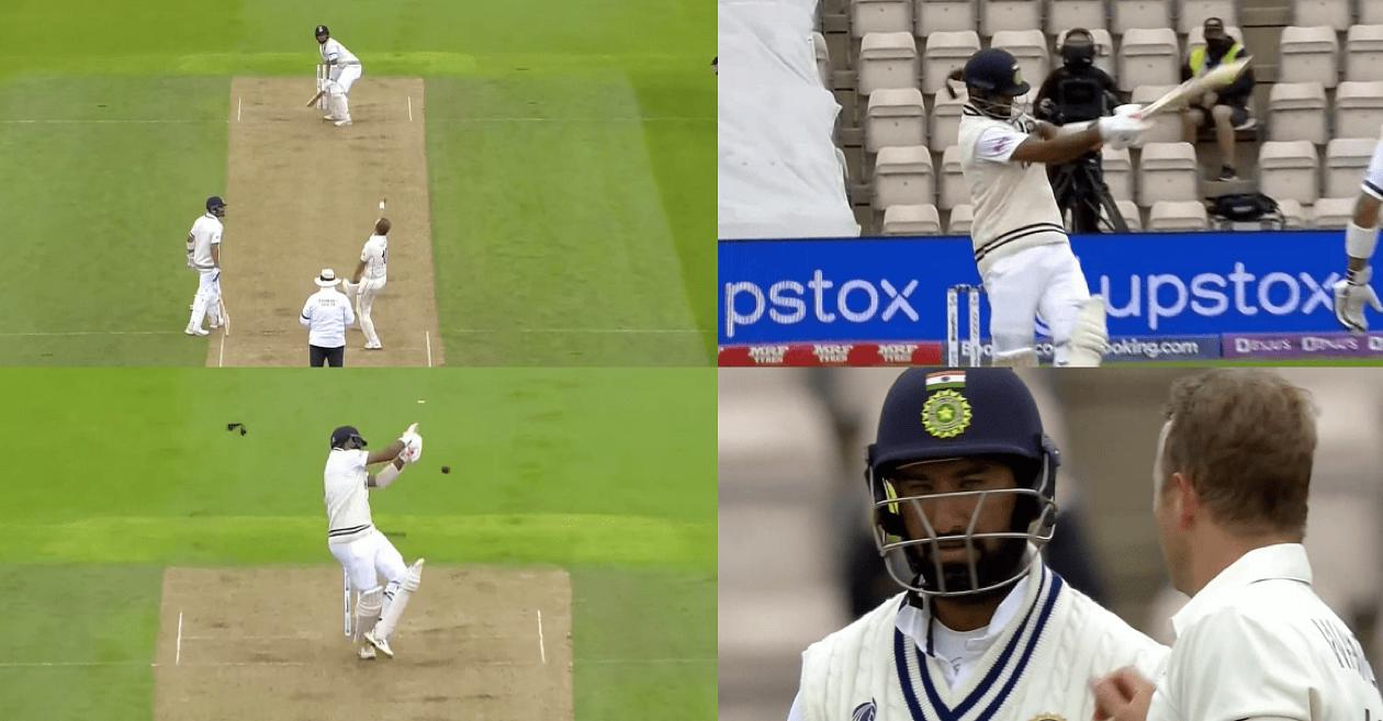 WATCH: Neil Wagner breaks the soft protection of Cheteshwar Pujara’s helmet with a nasty bouncer