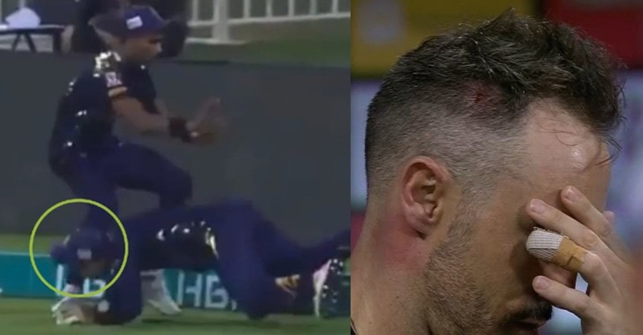 PSL 2021 – WATCH: Faf du Plessis taken to hospital after a nasty collision with Mohammad Hasnain