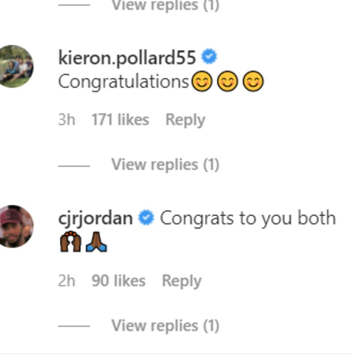 Keiron Pollard and Chris Jordan wish Nicholas Pooran