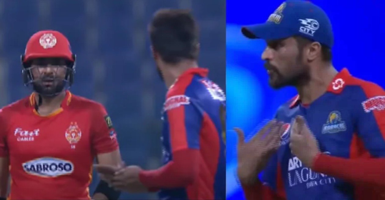 WATCH – Mohammad Amir get involved in a war of words with Iftikhar Ahmed in PSL 2021