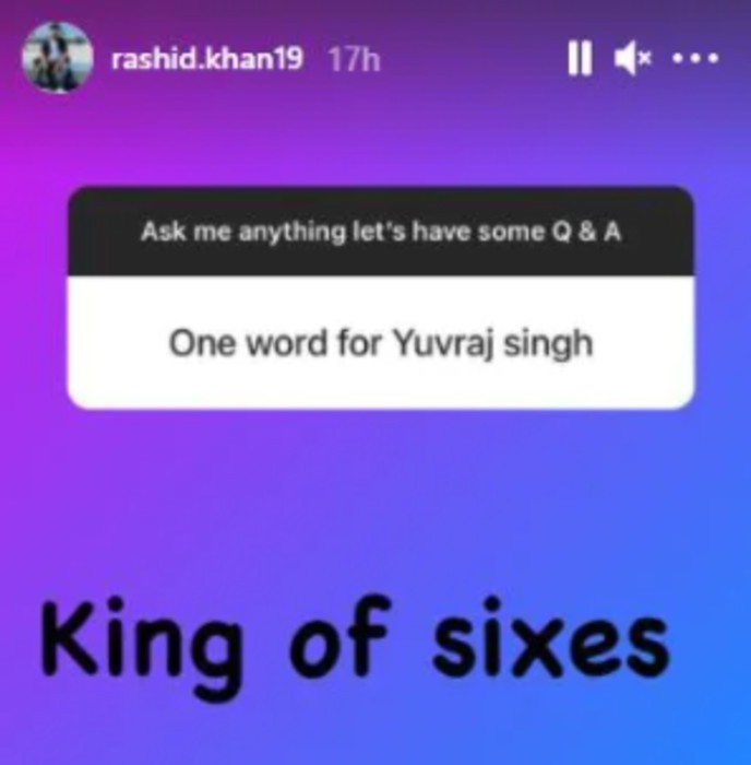 Rashid Khan on Yuvraj Singh