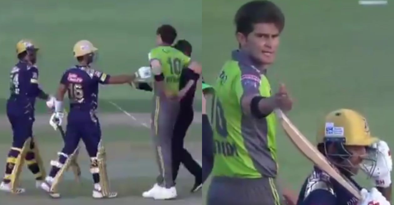 WATCH: Sarfaraz Ahmed and Shaheen Afridi engage in a heated exchange during a PSL 2021 match