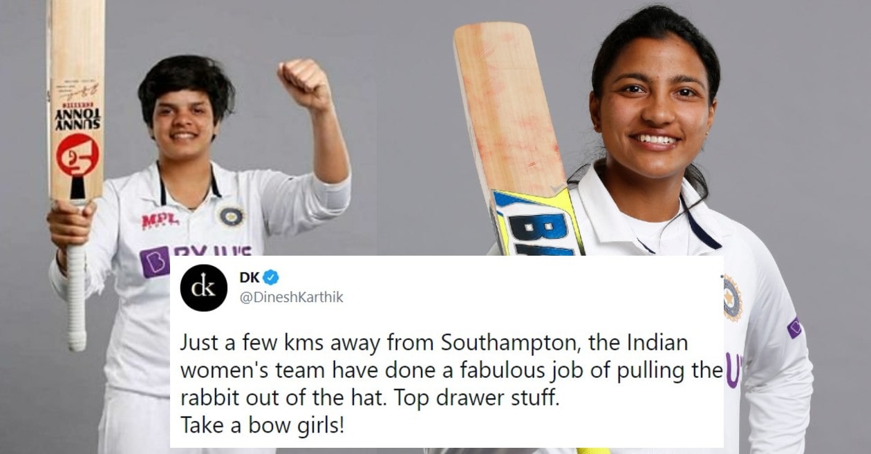 Twitter reactions: Shafali Verma, Sneh Rana shine as India register a historic draw against England