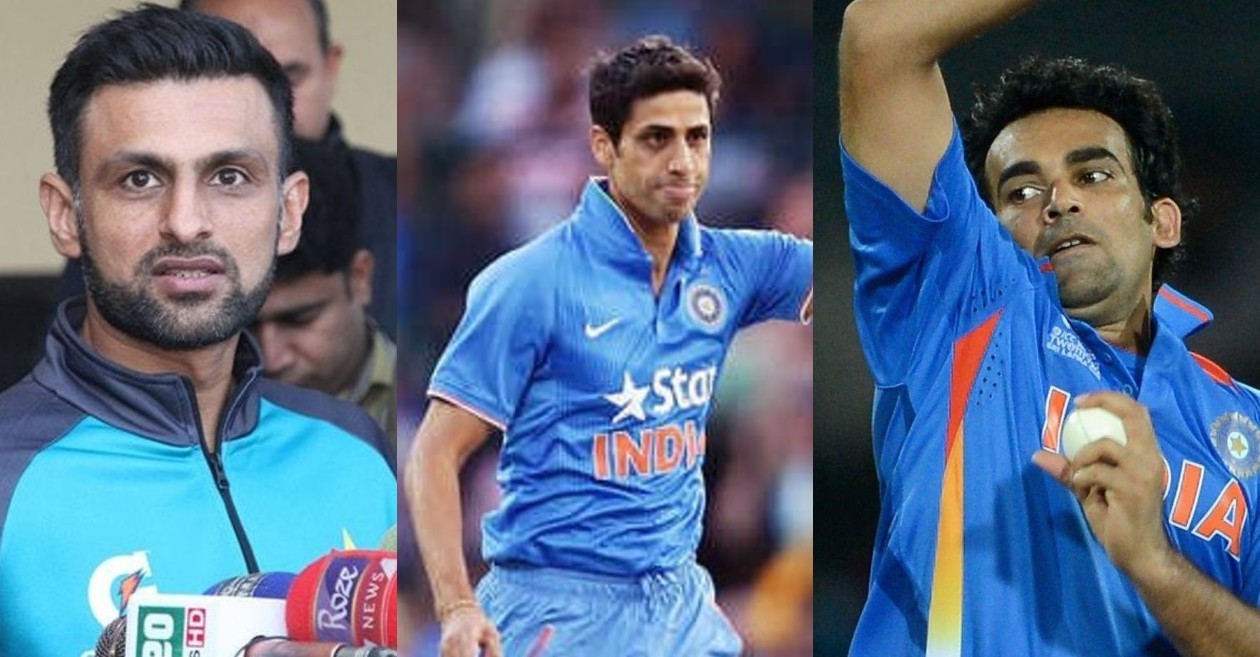 Shoaib Malik, Ashish Nehra and Zaheer Khan