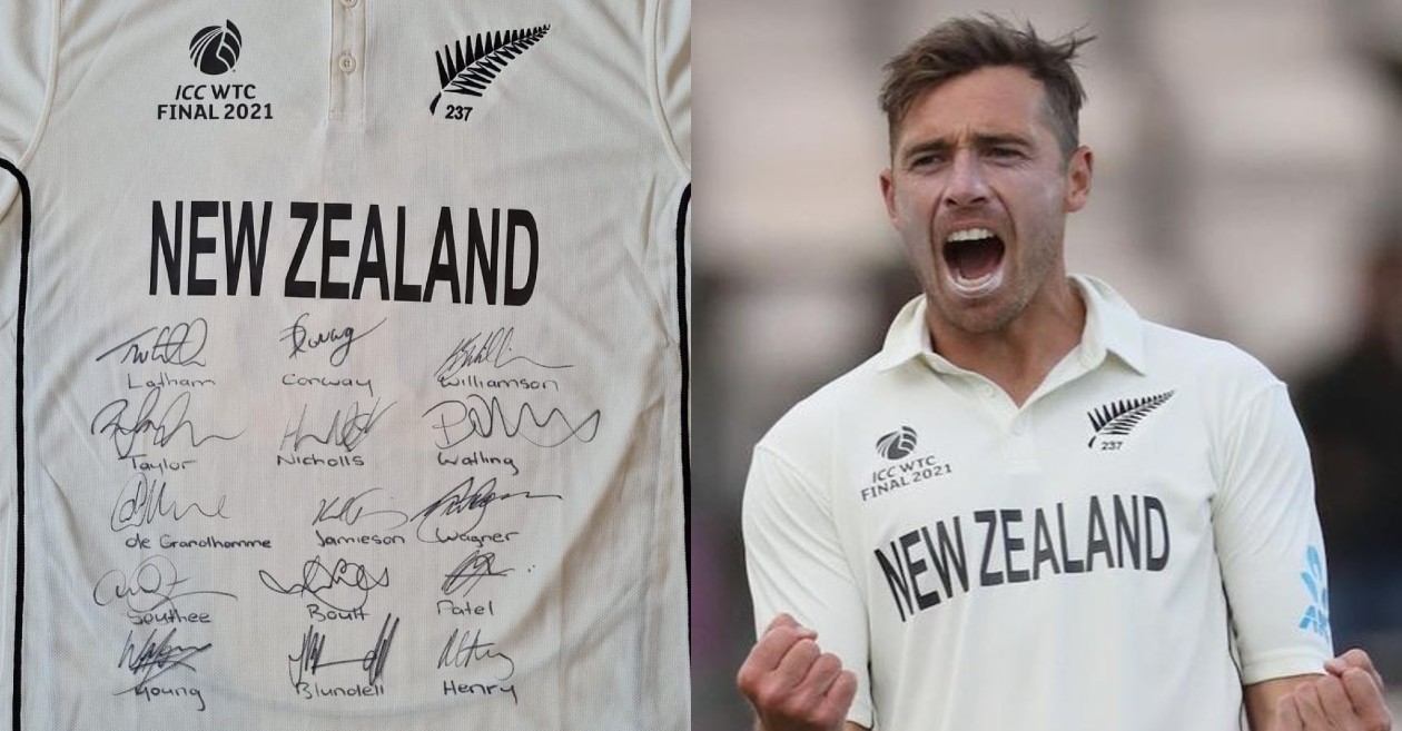 Tim Southee auctions his WTC final jersey for an eight-year-old girl suffering from cancer