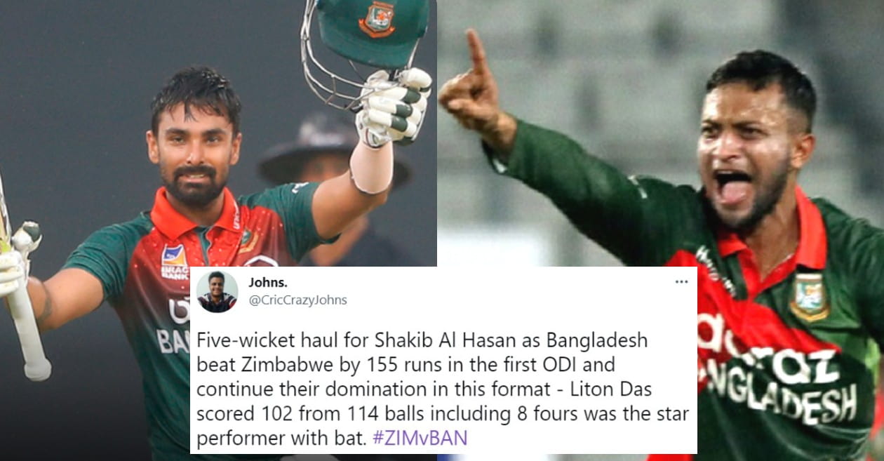 Twitter reactions: Liton Das, Shakib Al Hasan star in Bangladesh’s big win over Zimbabwe