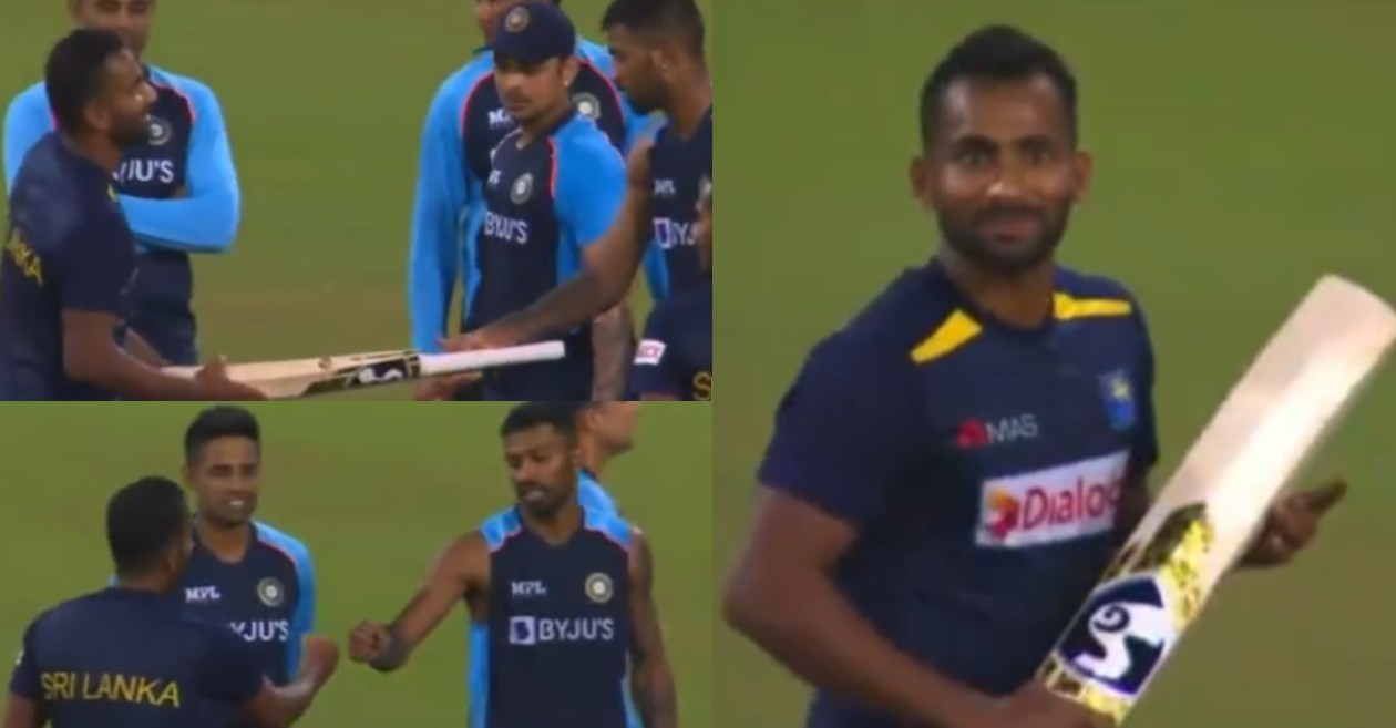 WATCH: Hardik Pandya wins the internet by gifting his bat to Sri Lanka’s Chamika Karunaratne