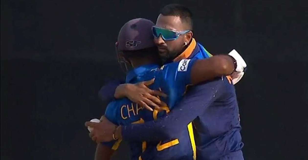 WATCH: Krunal Pandya hugs Charith Asalanka, wins hearts with brilliant ‘Spirit of Cricket’ gesture