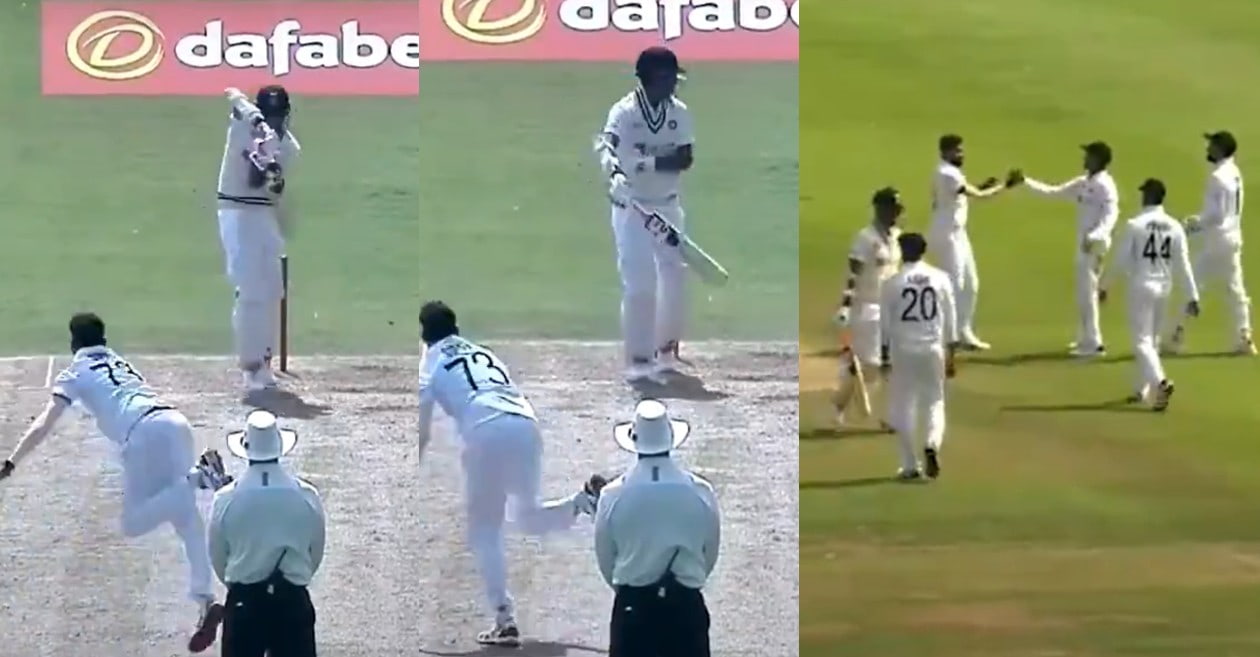 WATCH: Mohammed Siraj bowls an absolute snorter to dismiss Washington Sundar in the warm-up game