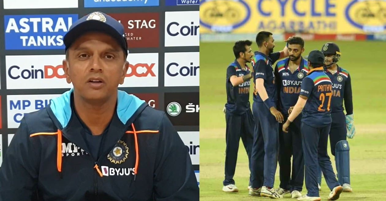 Rahul Dravid reacts when asked to name two India spinners for the T20 World Cup 2021