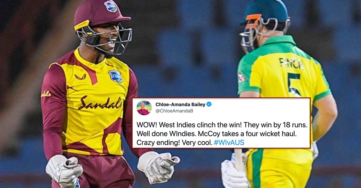 Twitter Reactions: West Indies win the first T20I after a massive  Australian collapse 