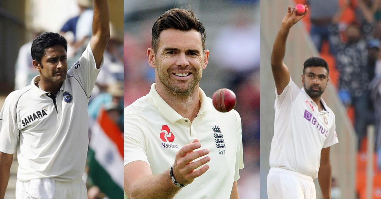 Anil Kumble, James Anderson, Ravichandran Ashwin