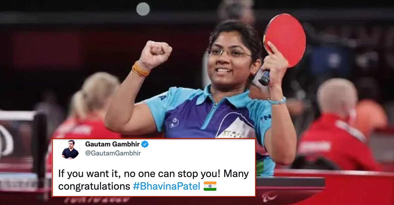 Sachin Tendulkar, Gautam Gambhir and others congratulate Bhavina Patel as she wins Silver at Tokyo Paralympics 2020