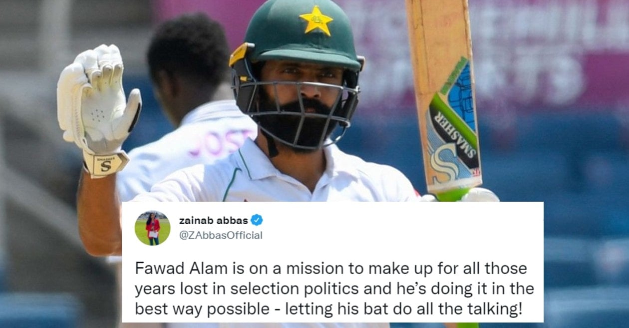 Fawad Alam hits his fifth Test ton