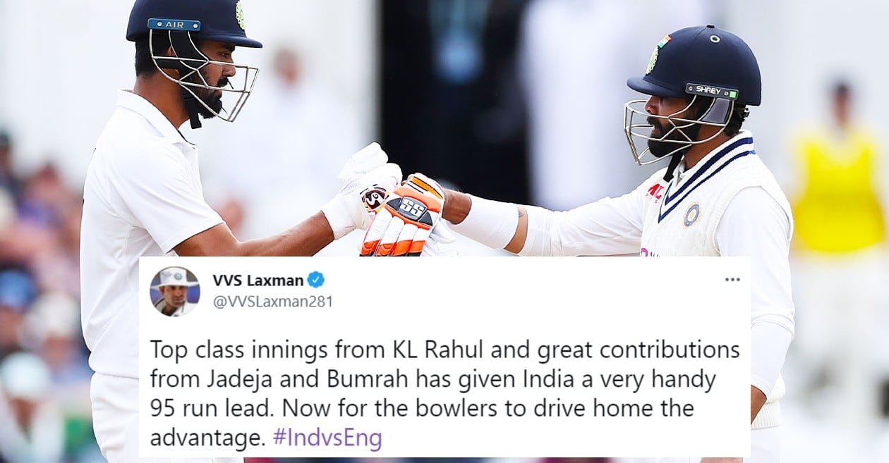 Twitter reactions: KL Rahul, Ravindra Jadeja put India in commanding position on rain-marred Day 3