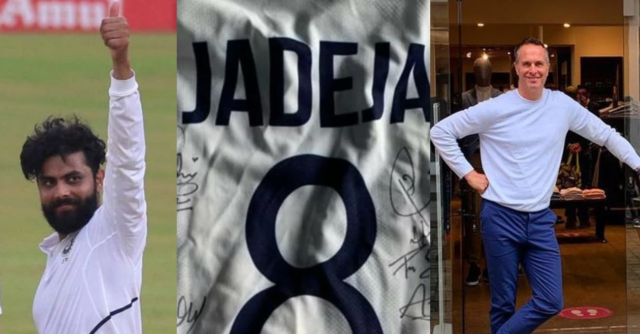 ENG vs IND: Ravindra Jadeja gifts his Test jersey signed by Indian players to Michael Vaughan for charity