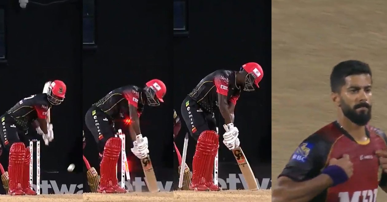 WATCH: Ali Khan cleans up Sherfane Rutherford with an inch-perfect yorker in CPL 2021