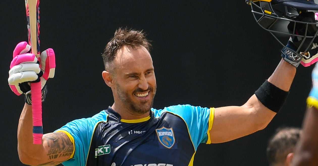 Faf du Plessis hits his maiden CPL ton