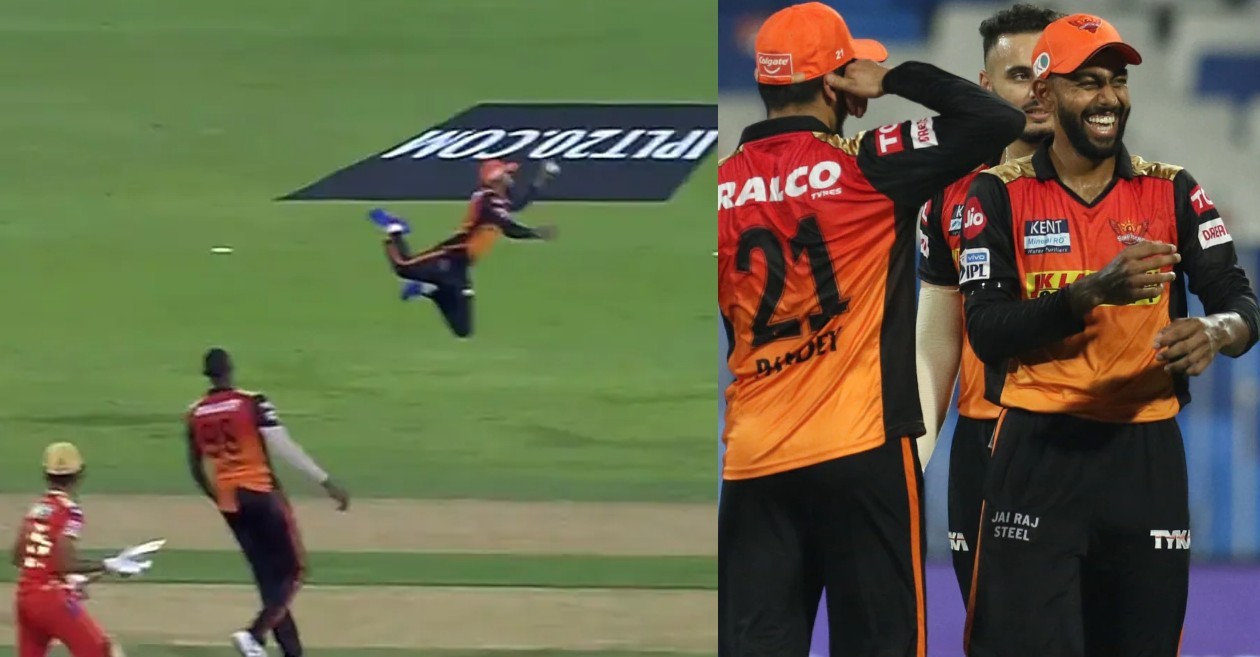 Jagadeesha Suchith takes a brilliant catch in IPL 2021