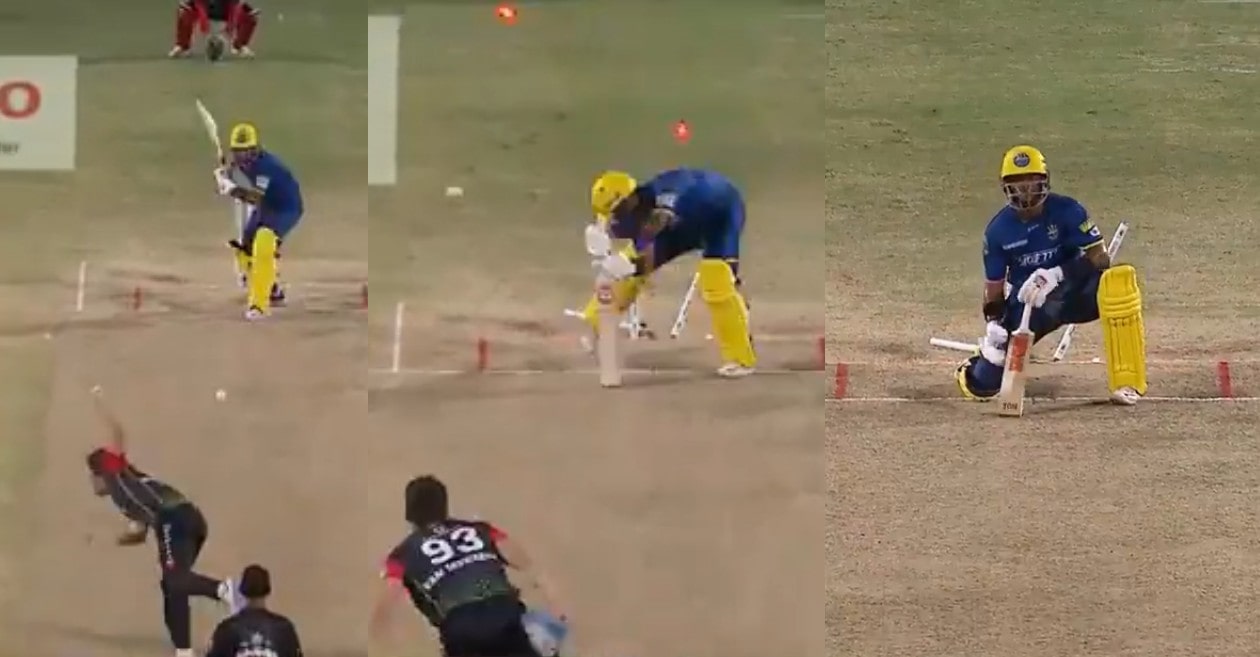 WATCH: Paul van Meekeren bowls an absolute ripper to shatter Shai Hope’s stumps in CPL 2021