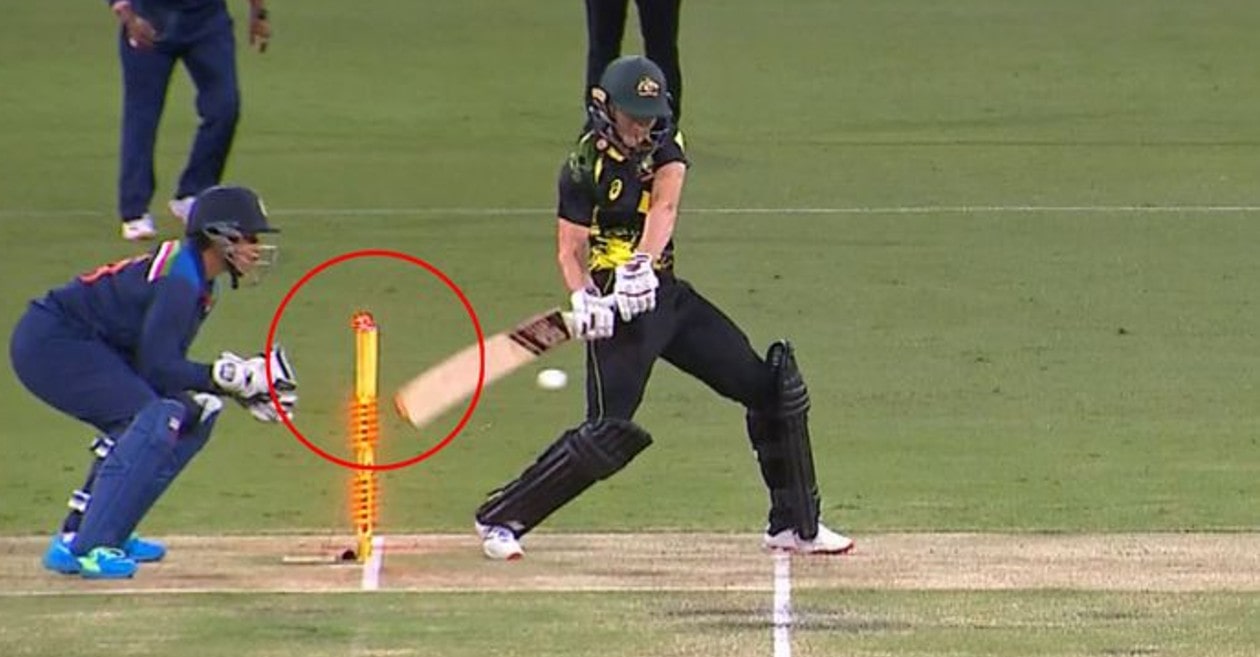 Meg Lanning gets out hit wicket against India