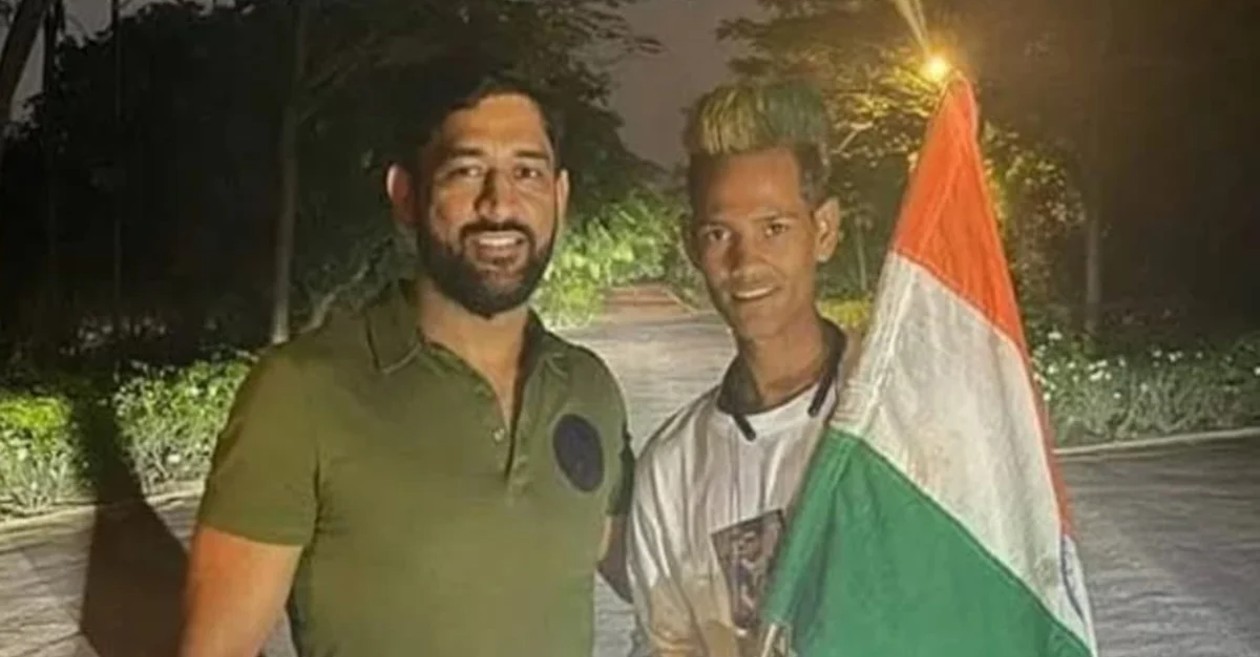 MS Dhoni’s superfan fan walks 1436 km to meet his hero