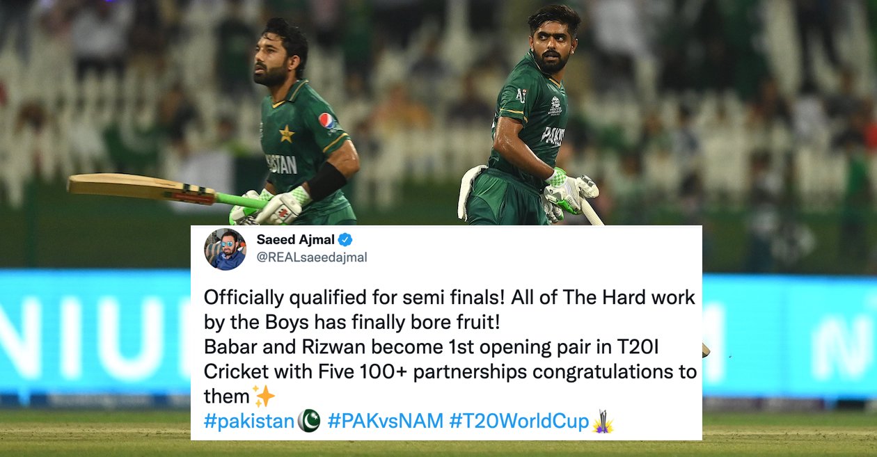 Twitter Reactions: Mohammad Rizwan, Babar Azam propel Pakistan to the semi-finals of T20 World Cup 2021