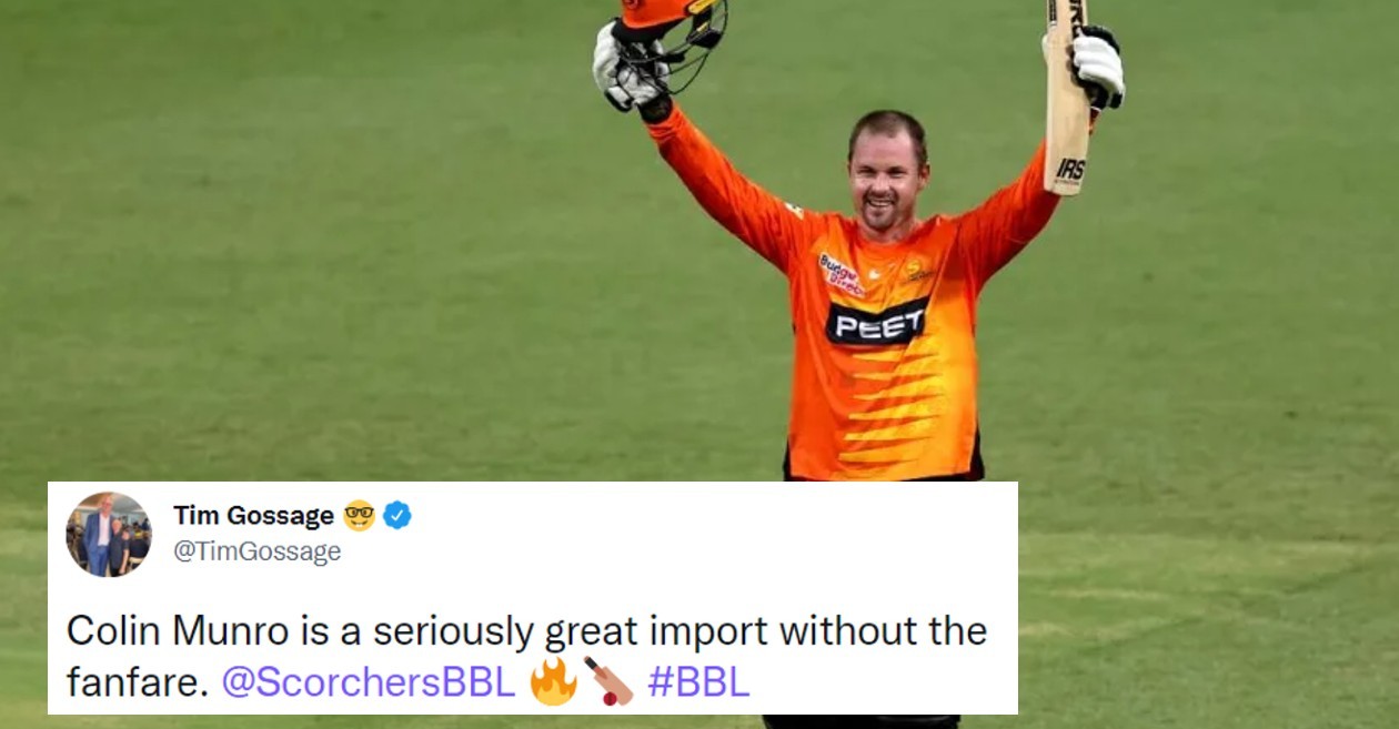 Twitter reactions: Colin Munro’s maiden BBL century drives Perth Scorchers to a big win over Adelaide Strikers