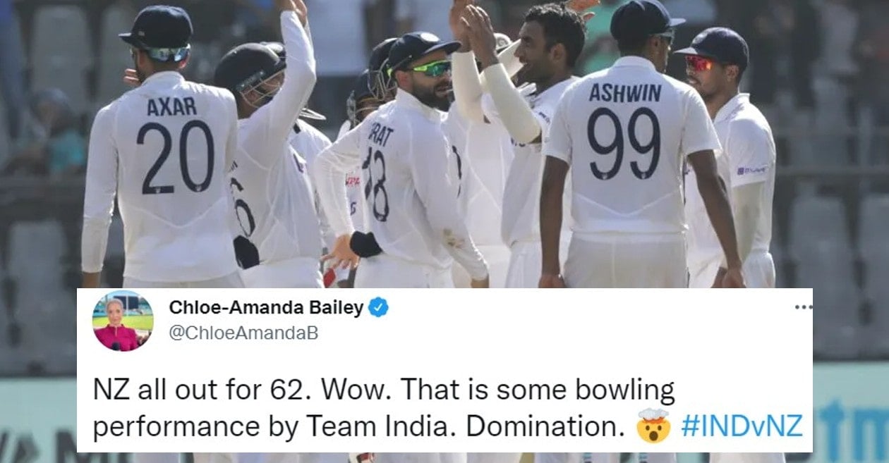 Twitter reactions: India in the driving seat after skitting New Zealand for 62 on Day 2 of Mumbai Test